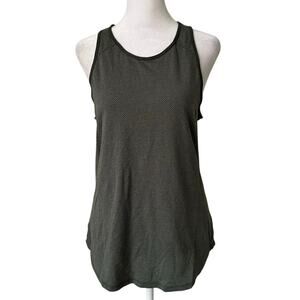 Lululemon dark green sleeveless cut-out back tank top